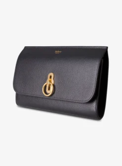 Amberley clutch leder zwart | DELSCHER. Fashion