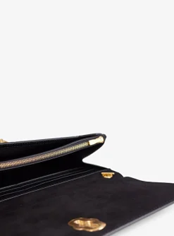 Amberley clutch leder zwart | DELSCHER. Fashion
