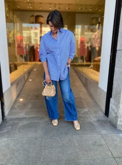Ballerina leder camel met zilveren ronde studs | DELSCHER. Fashion