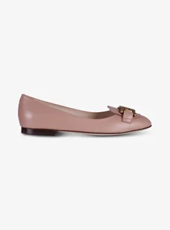 Ballerina leder nude | DELSCHER. Fashion