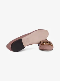 Ballerina leder nude | DELSCHER. Fashion