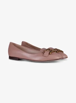 Ballerina leder nude | DELSCHER. Fashion