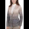 Blazer dessin degrade camel grijs | DELSCHER. Fashion