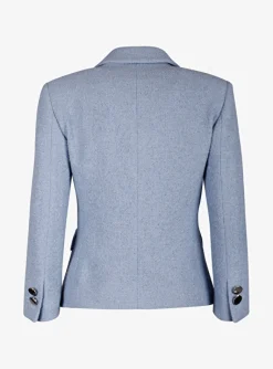 Blazer india bouclé blauw | DELSCHER. Fashion