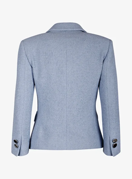 Blazer india bouclé blauw | DELSCHER. Fashion