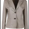 Blazer katoen stretch khaki | DELSCHER. Fashion