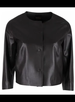 Blazer leer bruin | DELSCHER. Fashion