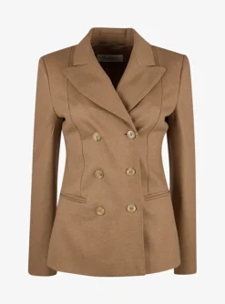 Blazer Meringa wol jersey camel | DELSCHER. Fashion