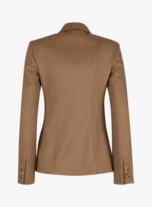 Blazer Meringa wol jersey camel | DELSCHER. Fashion