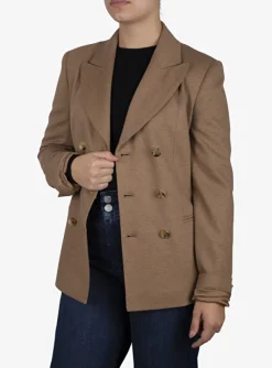 Blazer Meringa wol jersey camel | DELSCHER. Fashion
