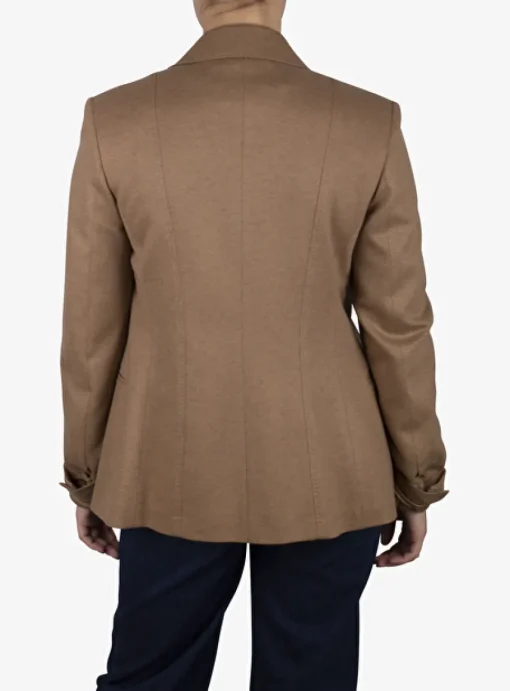 Blazer Meringa wol jersey camel | DELSCHER. Fashion