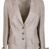 Blazer Prince de Galles ruit beige, offwhite | DELSCHER. Fashion