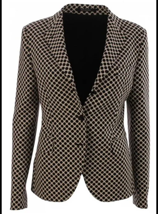 blazer zwart wit stip | DELSCHER. Fashion