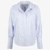 Blouse cami streep blauw wit | DELSCHER. Fashion