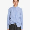 Blouse lennon streep wit blauw | DELSCHER. Fashion