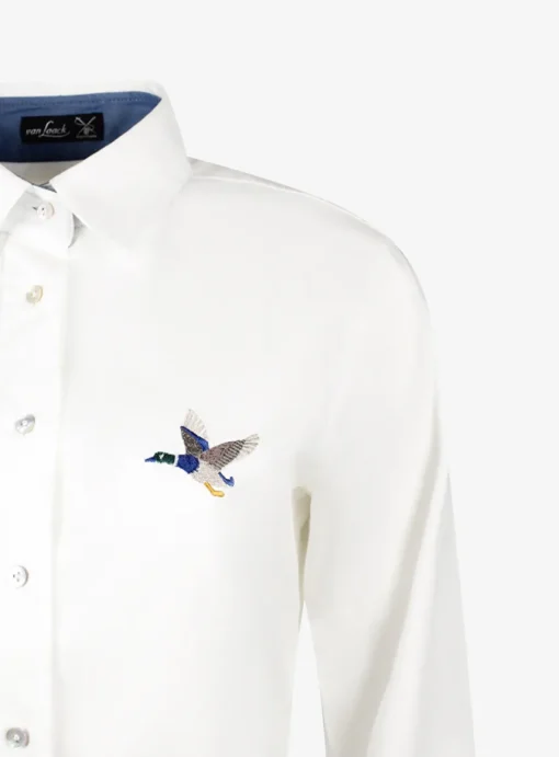 Blouse loas wit eend | DELSCHER. Fashion