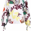 Blouse Rasta multicolor wit | DELSCHER. Fashion