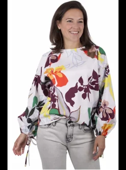 Blouse Rasta multicolor wit | DELSCHER. Fashion