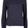 Blouse structuur marine | DELSCHER. Fashion