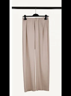 Broek flannel beige | DELSCHER. Fashion