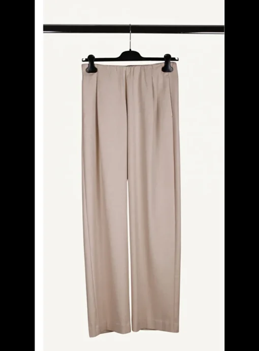 Broek flannel beige | DELSCHER. Fashion