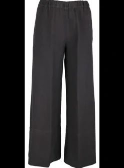 Broek linnen zwart | DELSCHER. Fashion