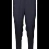 Broek satijn marine met glitter bies | DELSCHER. Fashion