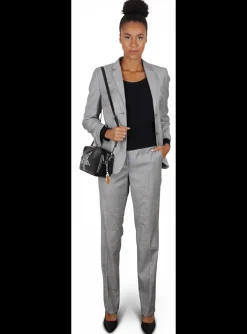 Broekpak grijs prince de galles | DELSCHER. Fashion