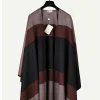 Cape bordeaux blue black | DELSCHER. Fashion