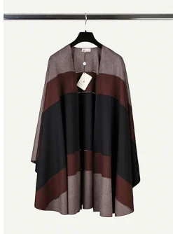 Cape bordeaux blue black | DELSCHER. Fashion