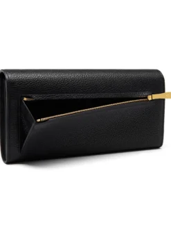 Continental wallet black | DELSCHER. Fashion