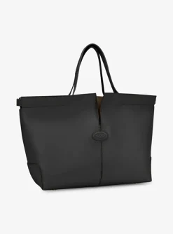 Di bag folio shopper medium leder zwart | DELSCHER. Fashion