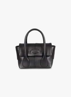 Di bag reverse flap mini leder zwart | DELSCHER. Fashion