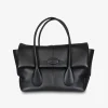 Di bag reverse flap piccola leder zwart | DELSCHER. Fashion
