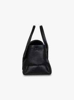 Di bag reverse flap piccola leder zwart | DELSCHER. Fashion