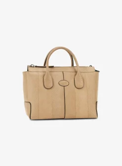 Dsb shopping beige slangenleder | DELSCHER. Fashion