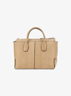 Dsb shopping beige slangenleder | DELSCHER. Fashion