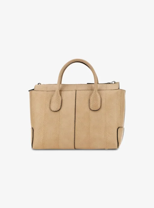 Dsb shopping beige slangenleder | DELSCHER. Fashion