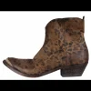 Enkellaars cowboy leder leopard vintage | DELSCHER. Fashion