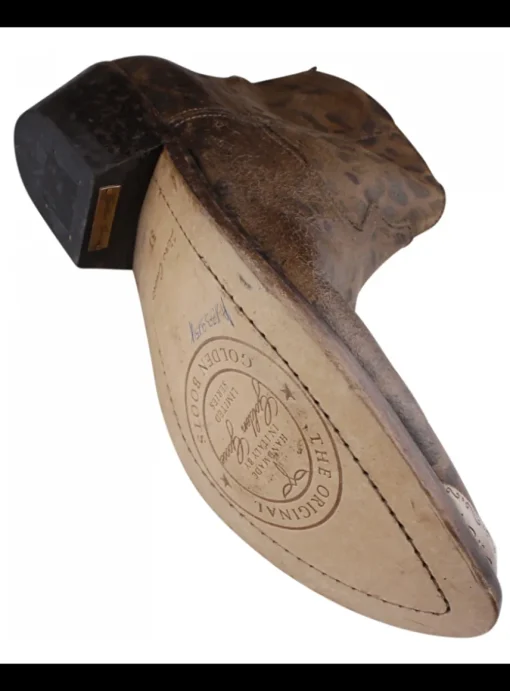 Enkellaars cowboy leder leopard vintage | DELSCHER. Fashion