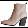 Enkellaars Tronchetto zip nude beige | DELSCHER. Fashion