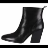 Enkellaars Tronchetto zip zwart | DELSCHER. Fashion