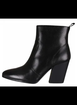 Enkellaars Tronchetto zip zwart | DELSCHER. Fashion