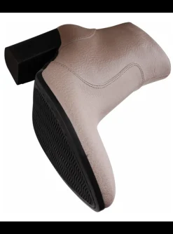Enkellaars Tronchetto zip nude beige | DELSCHER. Fashion