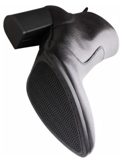 Enkellaars Tronchetto zip zwart | DELSCHER. Fashion