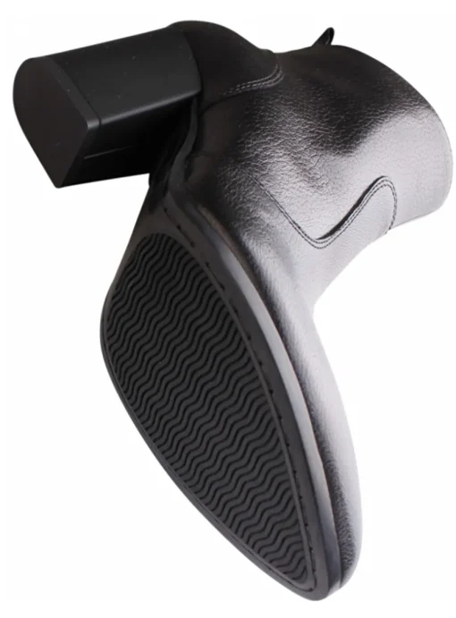 Enkellaars Tronchetto zip zwart | DELSCHER. Fashion