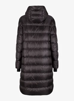 Jas laminar krijtwit met zwarte rits | DELSCHER. Fashion