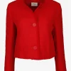 Jasje bouclé rood | DELSCHER. Fashion