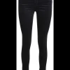 Jeans Farrah high rise Skinny velour zwart | DELSCHER. Fashion