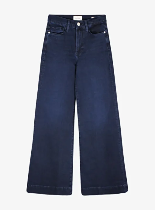 Jeans Le palazzo donkerblauw | DELSCHER. Fashion